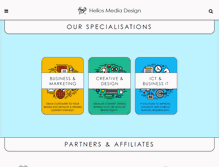 Tablet Screenshot of heliosmediadesign.com